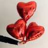 3 red heart balloons photo