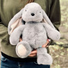 Plush toy gray rabbit photo