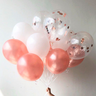 Baloane roz și albe fotografie