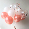 Pink and white balloons photo