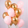 Baloane aurii și roz fotografie