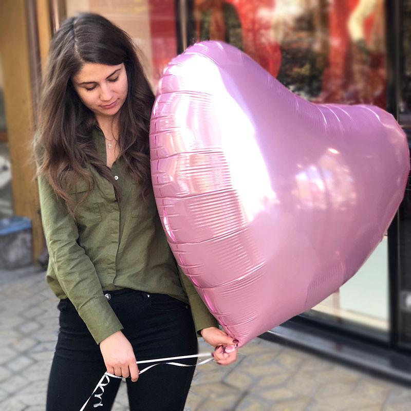 Big pink heart balloon photo