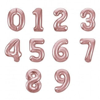 Baloane cifre de aur roz fotografie