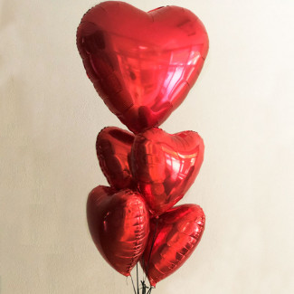 Balloon big red heart photo