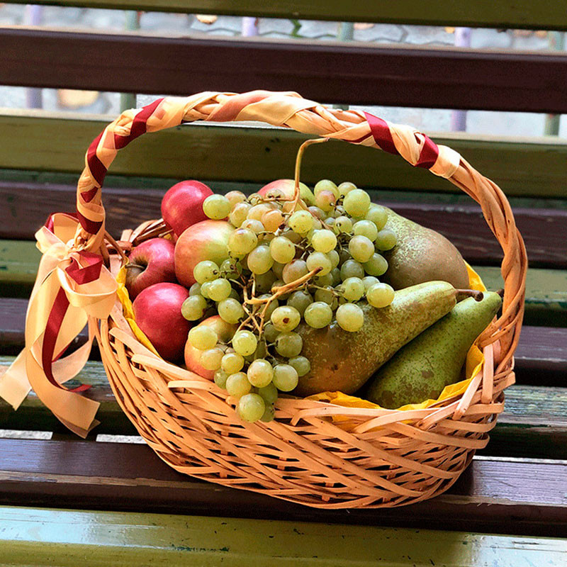 Autumn fruit basket photo