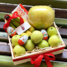 Gift Box with apples and kinders photo