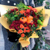 Autumn bouquet with pumpkins photo