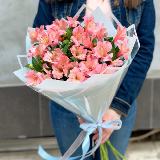 Bouquet of Pink Alstroemerias