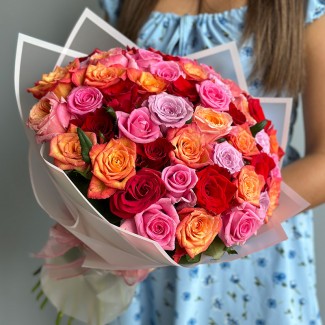 51 Multicolored Rose 50-60 cm