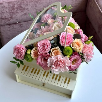 Piano with Flowers