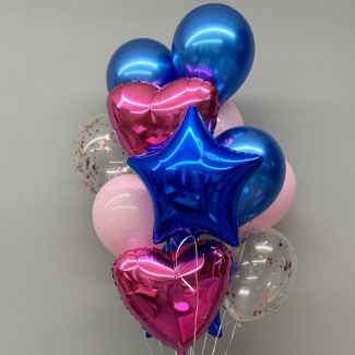 Balloons Blue - Pink