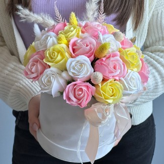 Soap Flower Box "Pastel"