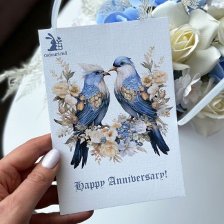 Postcard "Anniversary Birds"