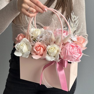Handbag with Soap Flowers...