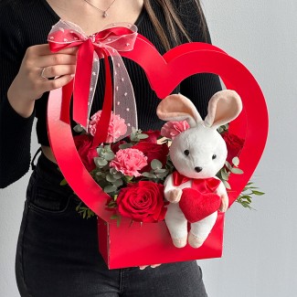 Red Heart with Bunny
