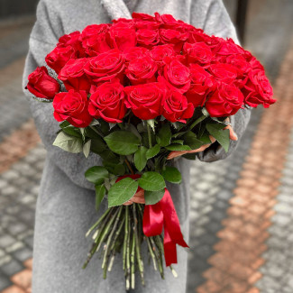 51 Trandafiri Roșii 30-40 cm